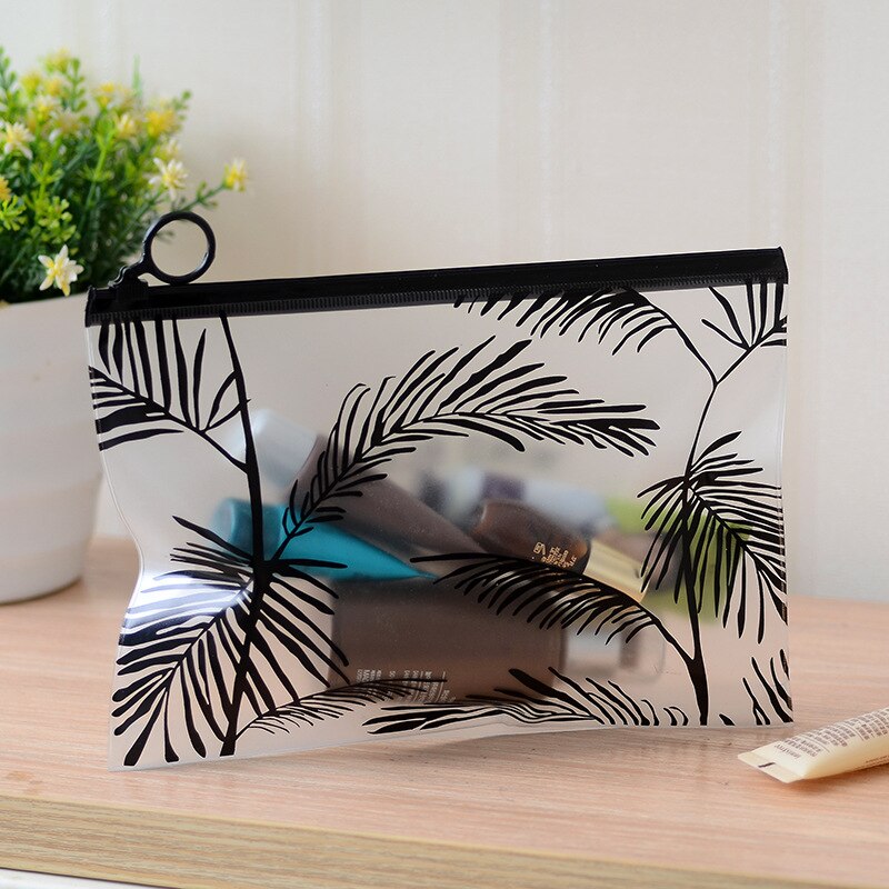 Makeup Ziplock Storage Bag Pencil Case PVC Waterproof Toothbrush Toothpaste Toiletry Wash Pouch Cosmetic Bag Travel Organizer