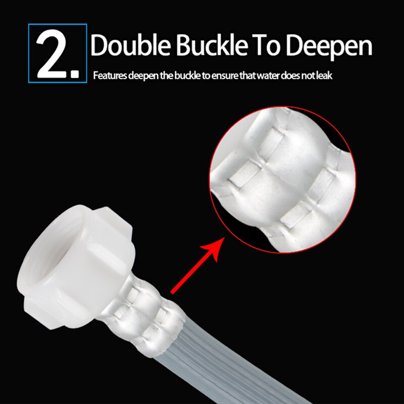 Drum Washing Machine Water Inlet Pipe 3/4" Female Threaded Connection, Length 0.6m 0.8m 1m 1.5m 2m 2.5m 3m 4m 5m 8m