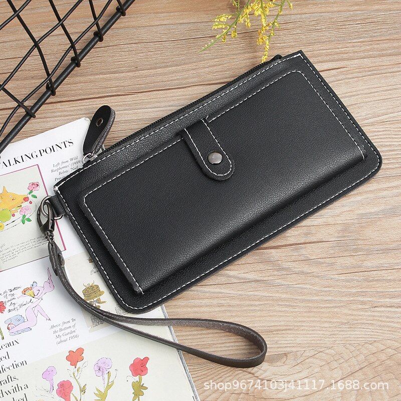 Kellybelly Koreaanse Stijl Stijl Handtas Mobiele Telefoon Tas Grote Capaciteit Multifunctionele Portemonnee Portemonnee Broekzak: Black
