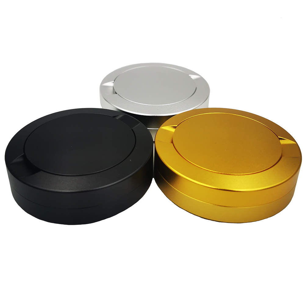 Zyn metallburk 72mm behållare förvaringsplåt snusdosor aluminium svart färg 3 lager snusdosa cnc metall för snus