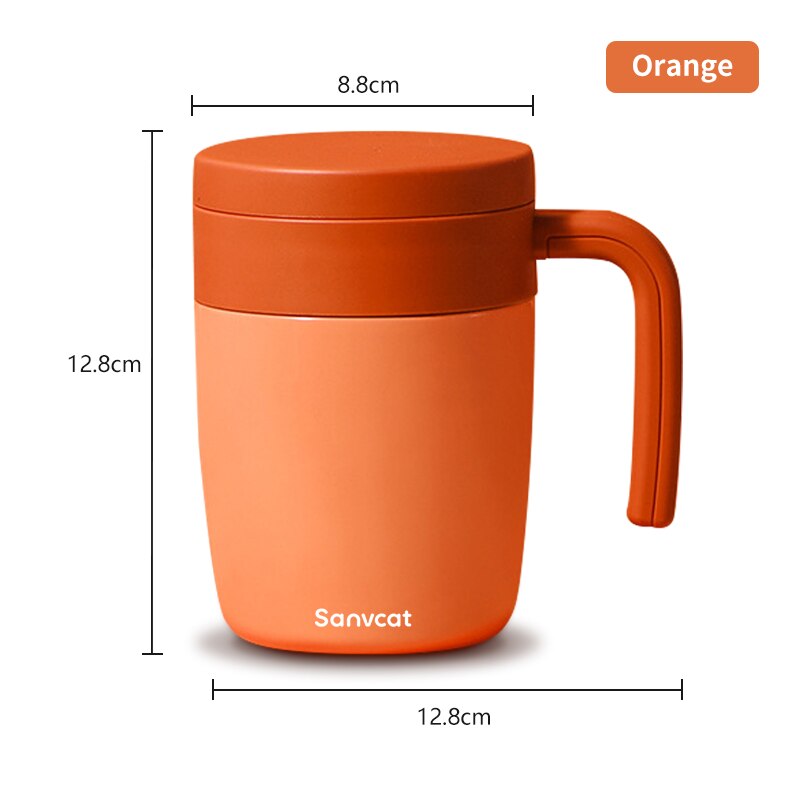Xiaomi Mijia Thermos Cup Reusable Tea Iced Coffe Cup Office Thermal Mug Cold Usages Travel Hiking Luxury: Orange
