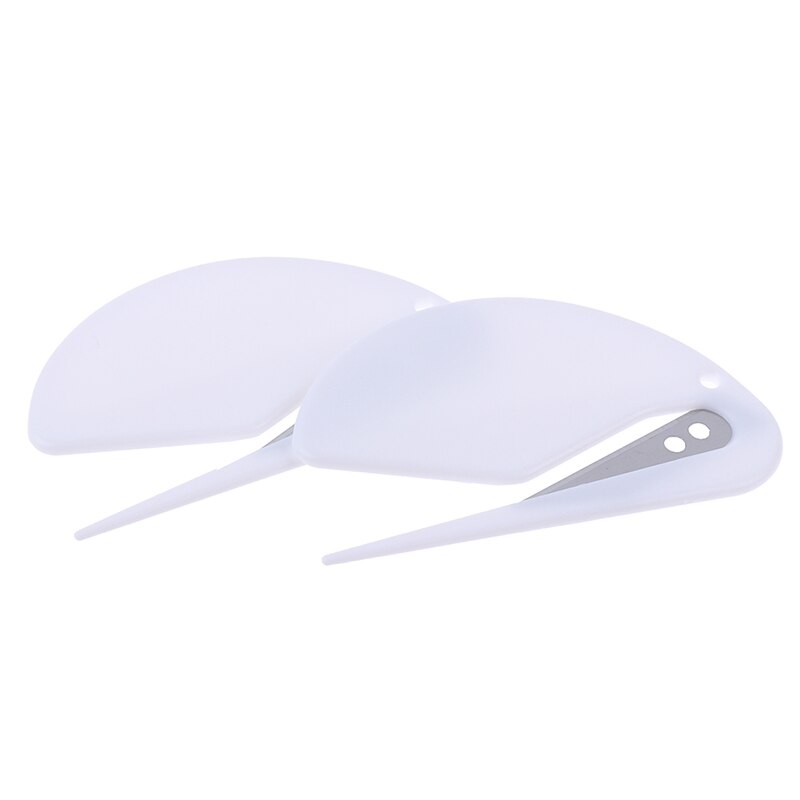 2 X Plastic Letter Opener Mail Envelope Opener Safety Paper Guarded Cutter Blade