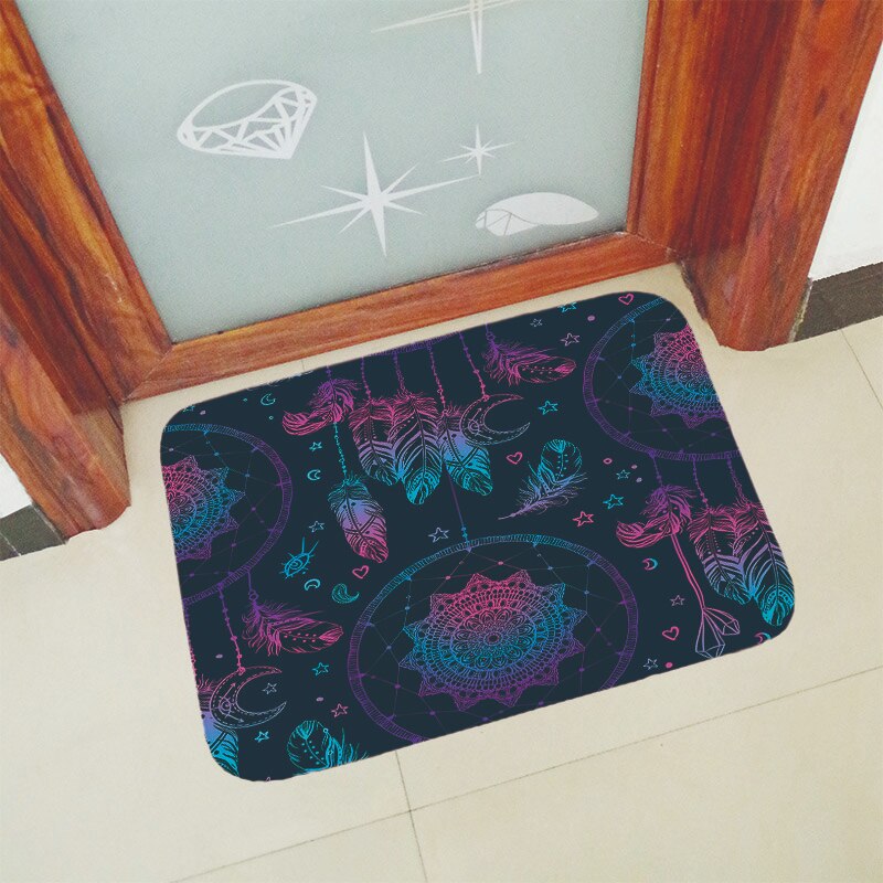 Moderne geometrisk trykt antiskli dørmatte for inngangsdørmatter utendørs innendørs inngangsdørmatte tykkere flanell 40 x 60cm 50 x 80cm: Ga 19 3 / 40 cm x 60cm