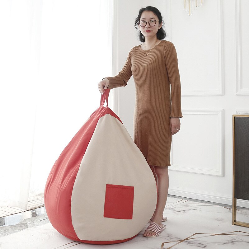 Baby luie zitzak banken hoes stoel zonder vulling katoenen ligstoel zitzak poef poef bank tatami woonkamer meubels 90*110cm: M 75 x 95cm 1