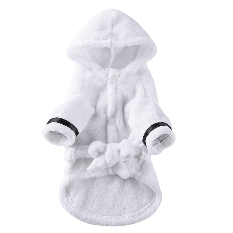 Honden Badjas Pyjama Met Kap Zachte Katoenen Hooded Badjas Sneldrogend Hond Zachte Huisdieren Kleding Chihuahua Kleding Honden Outfit *: S