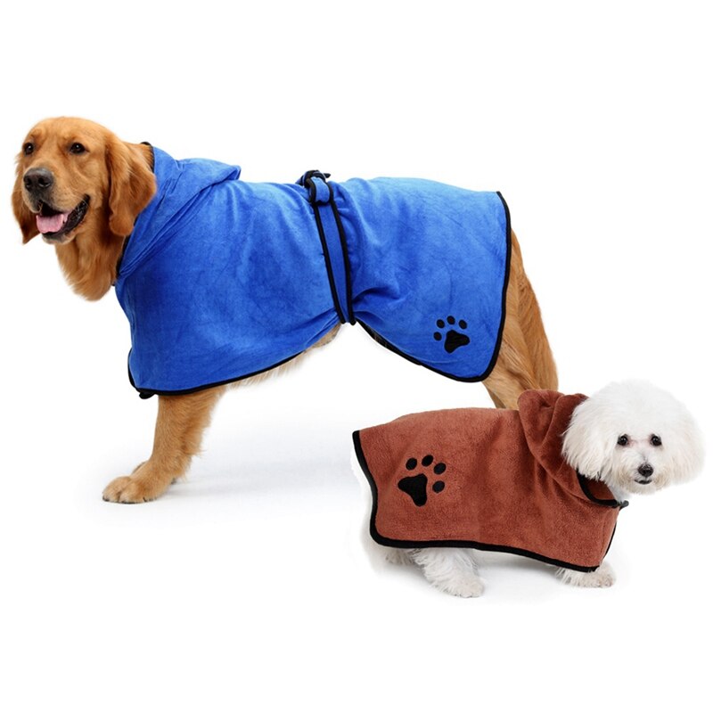 Pet Dog Towel Dog Bathrobe Super Absorbent Microfiber Bath Towels Quick-Drying Cat Bath Towel