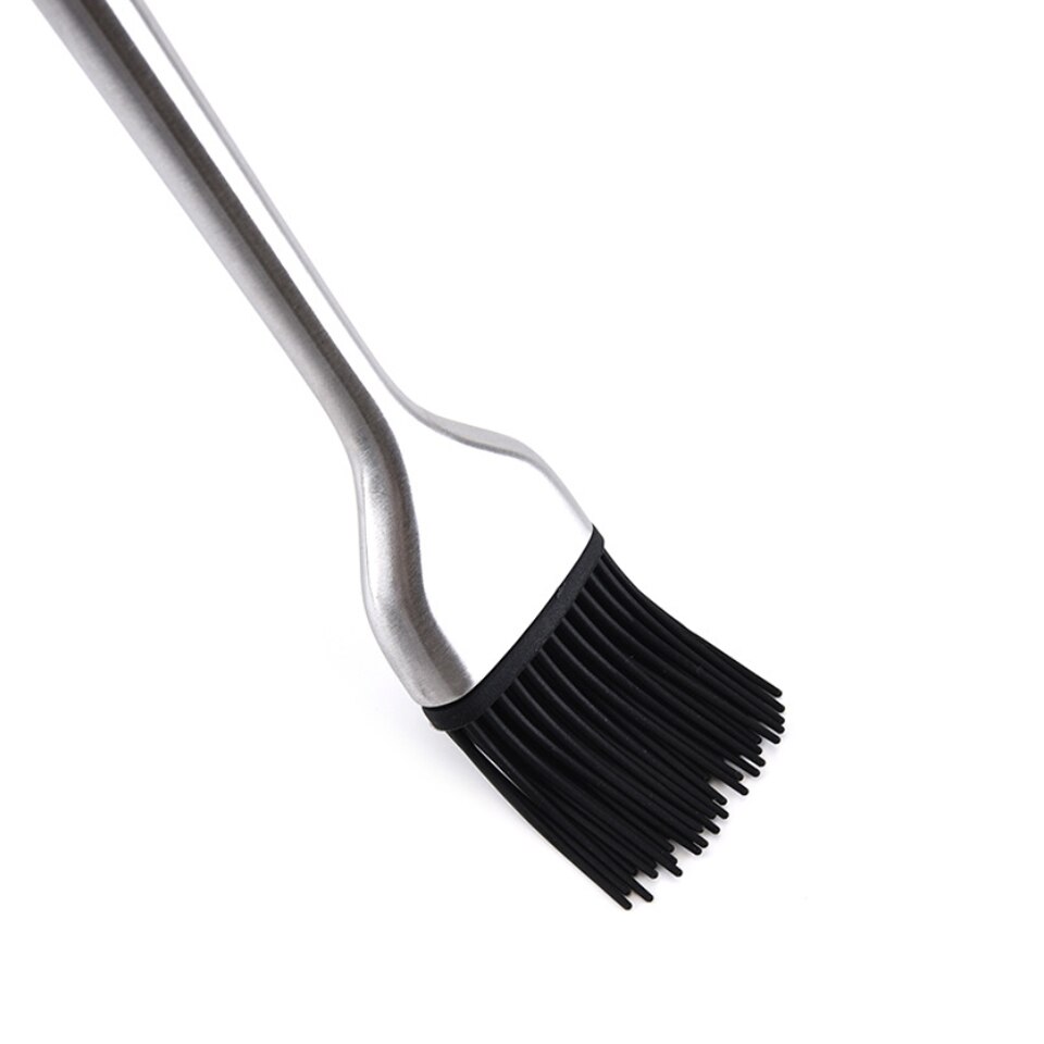 Barbecue Brush With Stainless Steel Hollow Handle BBQ Oil Brush Barbecue Tool Silicone Sweeper Barbeque Accessories