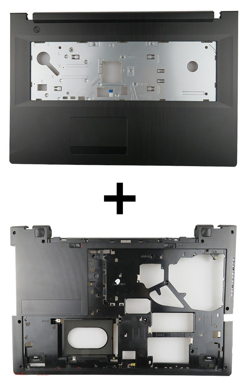 ordenador portátil para Lenovo G70-70 -80 -30 -45 / Z70-70 -80 -30 -45 / B70-70 reposamanos cubierta superior o cubierta inferior minúscula: Black Cover Case CD