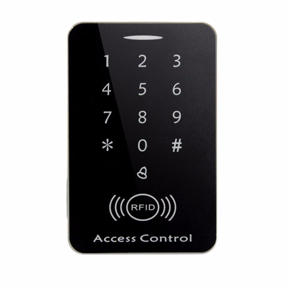 LESHP RFID standalone access control card reader with digital keypad+10 TK4100 keys for home/apartment/factory secure system
