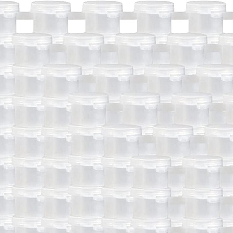 120 Strip 720 Pots 3Ml Empty Paint Strips,Paint Container Strips Cup Pots Clear Plastic Storage Containers For Classroom