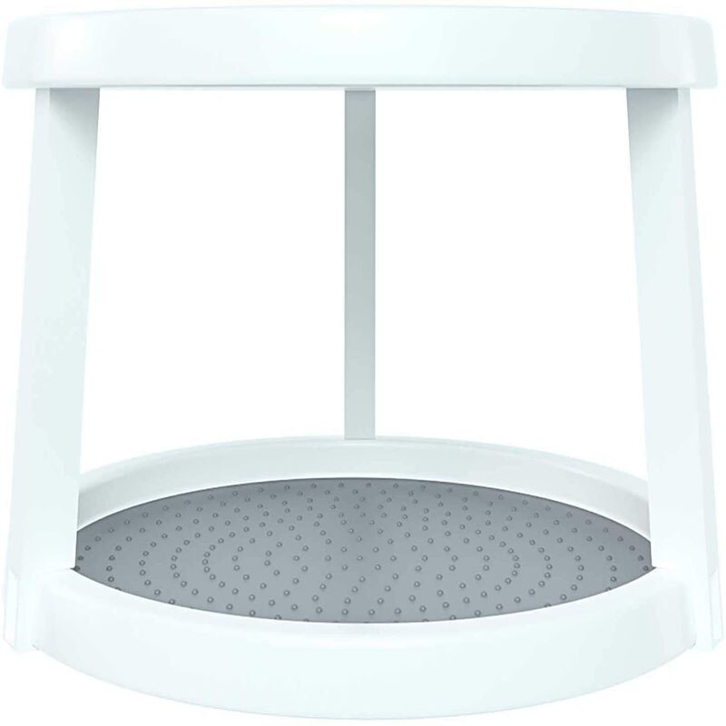 Two-Tier Twin Turntable Storage Turntable - Multi Level Rotary Kitchen Spice Manager for Cabinets, Pantries, Refrigerators