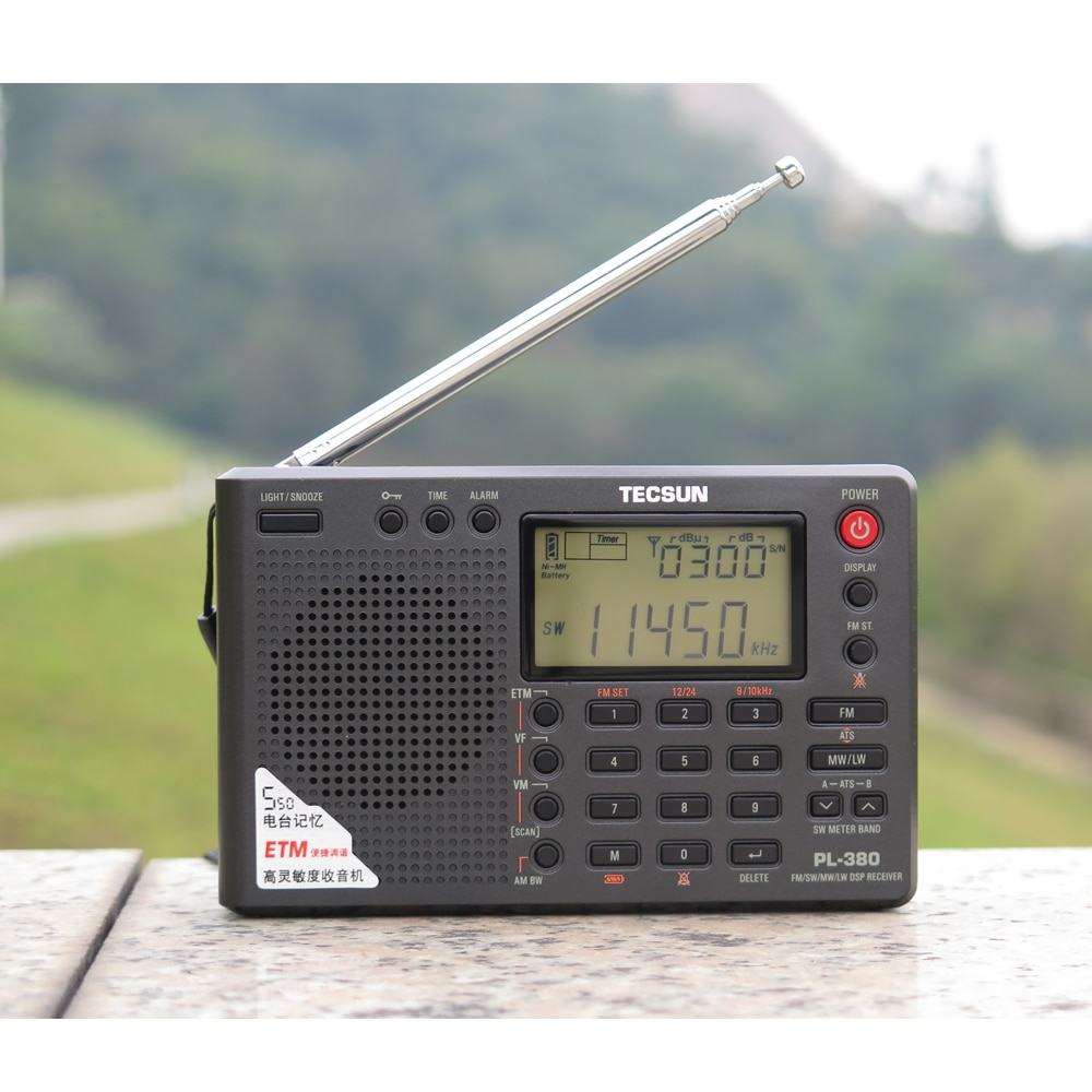 Tecsun PL-380 Full Band Radio Digital Demodulation Stereo PLL Portable Radio FM /LW/SW/MW DSP Receiver Internet Radio
