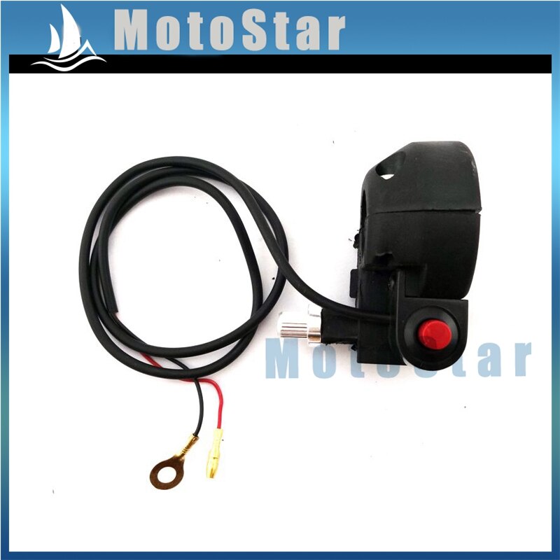 Boîtier de poignée d'accélérateur pour Mini Moto, 7/8 pouces, 22mm, interrupteur marche/arrêt, pour Pocket Bike chinois 47cc 49cc