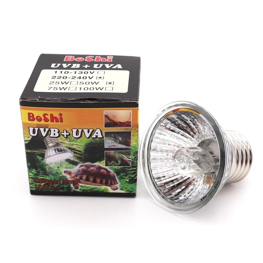 E27 25W 50W UVA + UVB lámpara para reptiles tortuga mascota disfrutando bombillas UV lámpara de calefacción anfibios lagarto calefacción sol bombilla