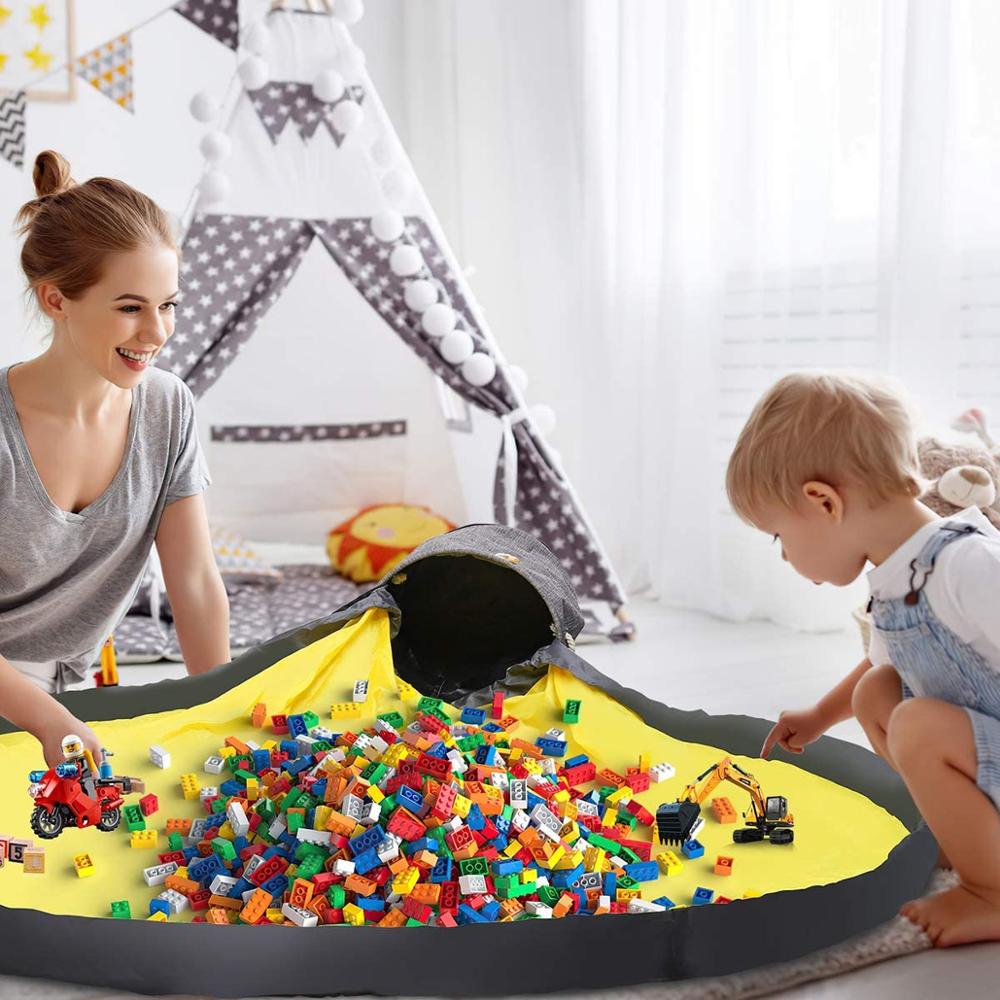 Tapis jouet sac de rangement blocs jouets sacs tapis de jeu sac jouets Slideaway nettoyage et stockage conteneur organisateur multifonctionnel 1.5m