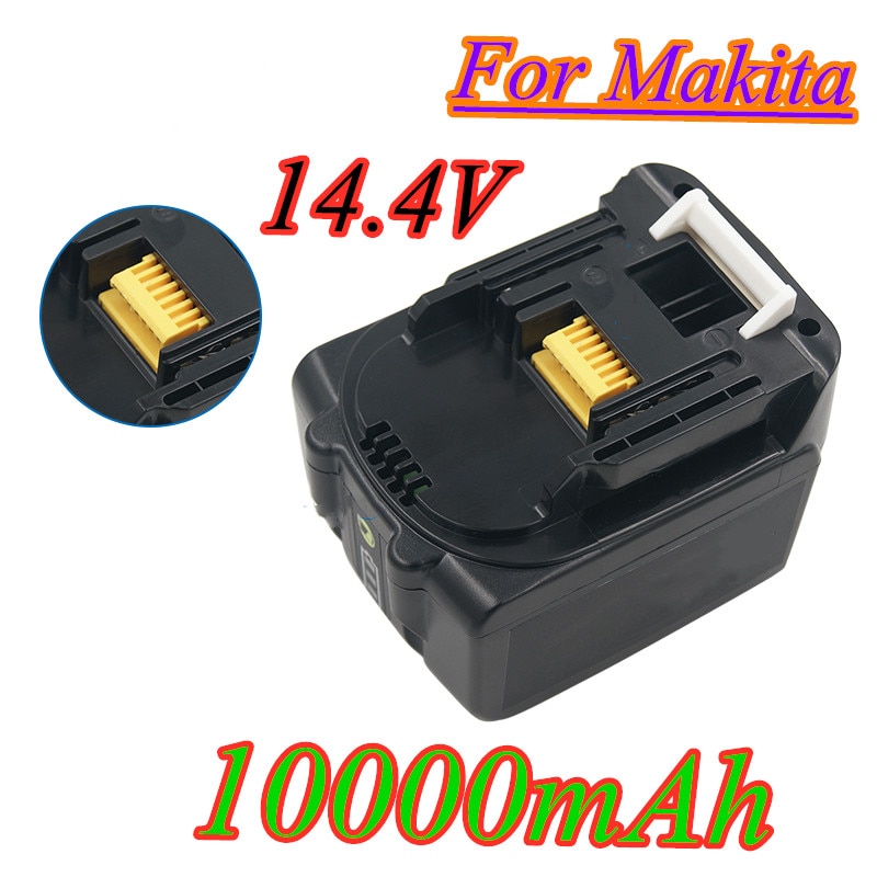 14.4v 10000 mah lithium-ion oplaadbare accu voor makita  bl1430 bl1415 bl1440 194066-1 194065-3 elektrisch gereedschap