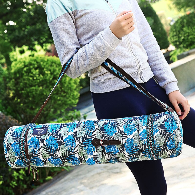 Torba na Matę do Jogi Wodoodporna Casual Etui na Matę do Siłowni Pilates Ćwiczenia Pad Łatwy Pasek Sznurkowe Torby Print