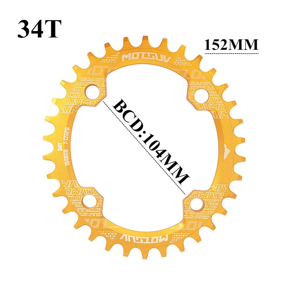 104BCD Oval Bicycle Gear Plate Chainring for SHIMAN0 cranks MTB Mountain bike 104BCD 32T 34T 36T 38T crankset Tooth plate Parts