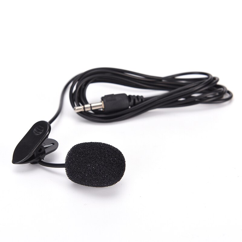 Mini 3.5Mm Handsfree Mic Microfoon Clip Op Lavalier Revers Voor Pc Laptop Black