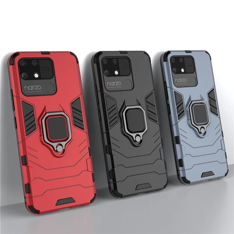 Coque pour Realme Narzo 50i/50A - Antichoc, Légère, Anti-rayures, Support Magnétique
