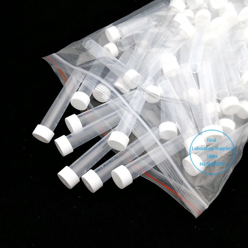 10ml Lab Graduated 50pcs 100pcs 200pcs 300pcs Plastic Cryovial Test Tube Cryo Freezing Tube with White Cap
