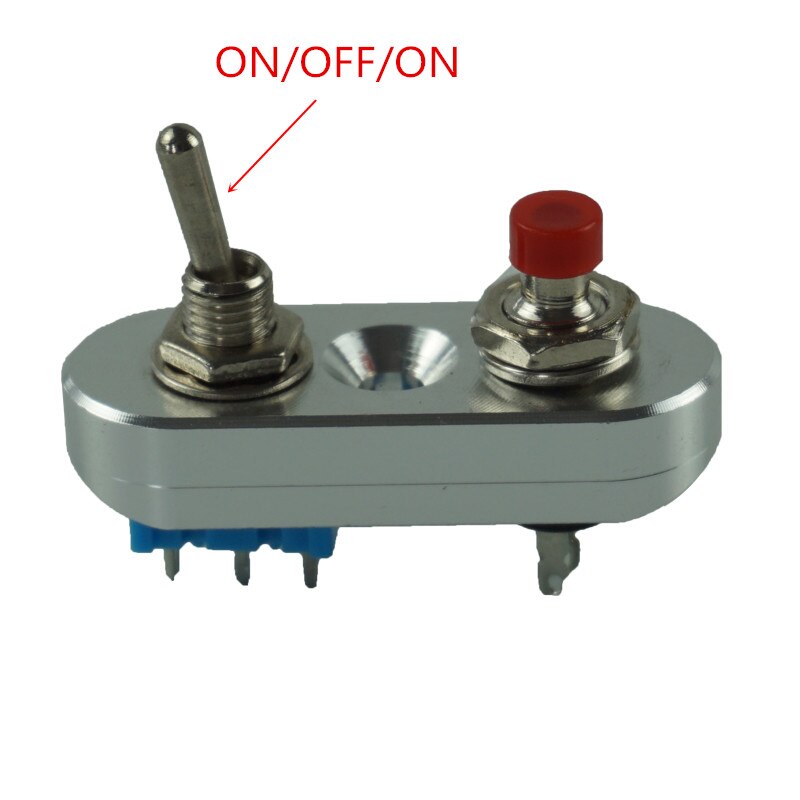 Aluminum Universal Motorcycle Handlebar Switch For Horn Headlight ON/OFF Button Black and Silver Toggle Grip switch: Silver(ON-OFF-ON)