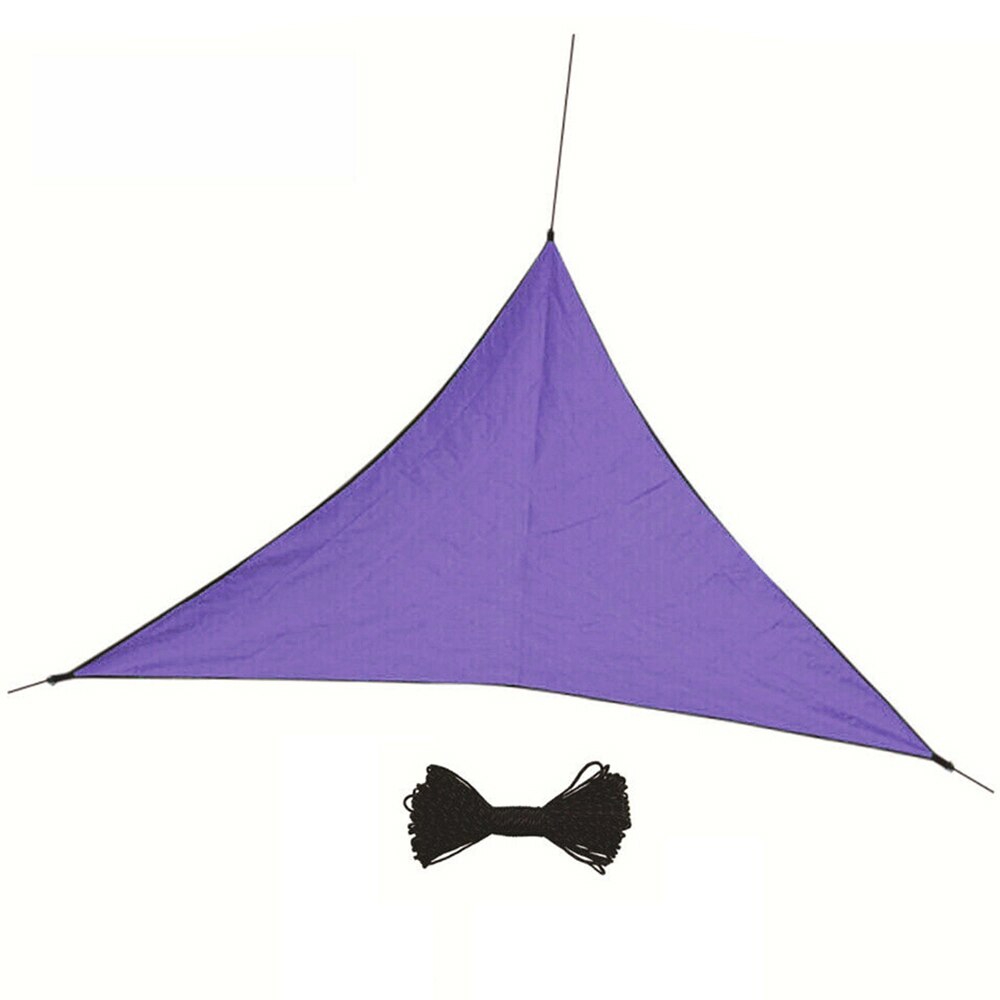 Waterproof Anti-UV Triangle Awning Sun Shading Net Sun Shade Sail Outdoor Swimming Pool Garden Canopy Shade Cloth Shelter: Purple