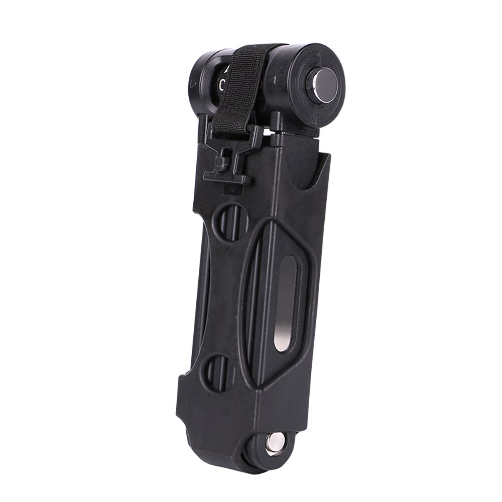 Candado antirrobo plegable para bicicleta de montaña, herramienta de seguridad anticortes con contraseña y llave plegable de Metal: Default Title