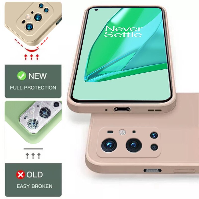 Platz flüssiges silikon fall für oneplus 9 pro abdeckung coque funda weiche luxus kamera objektiv protector schutzhülle