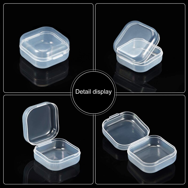 24Pcs Kleine Boxen Platz Transparente Kunststoff Box Schmuck Lagerung Fall Finishing Container Verpackung Lagerung Box für Ohrring Ring