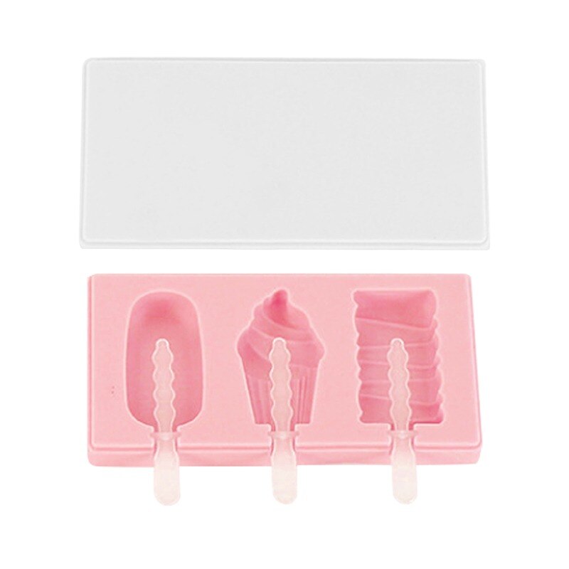 Silicone Ice Cream Mold DIY Homemade Wooden Stick Freezer Juice Forms For Ice Cream Tray Popsicle Barrel Maker Ice Cream Tools: Style A 4