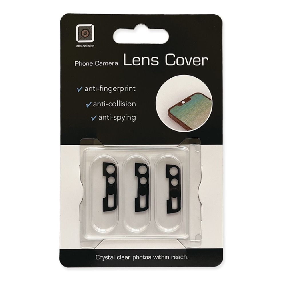 3 uds cubierta de cámara web de Metal pegatinas de lente de teléfono para iPhone 14 14 ProMax Plus cubierta de cámara deslizante de privacidad para iPhone 14 Series: Negro