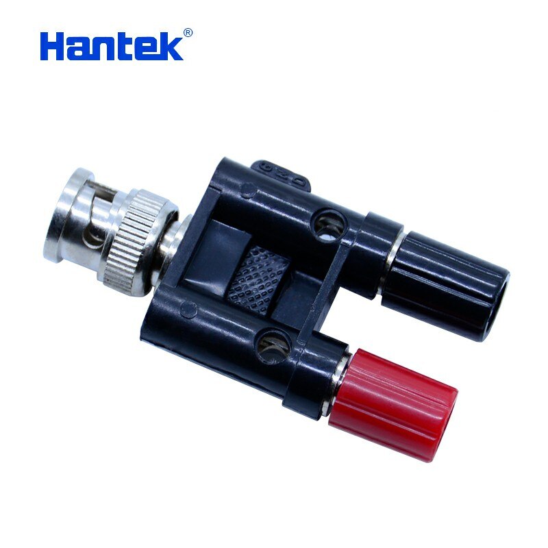 Hantek BNC to 4 mm Adapter connects two 4mm "banana" plugs to a BNC socket (HT311) for Automotive Diagnostic Oscilloscope