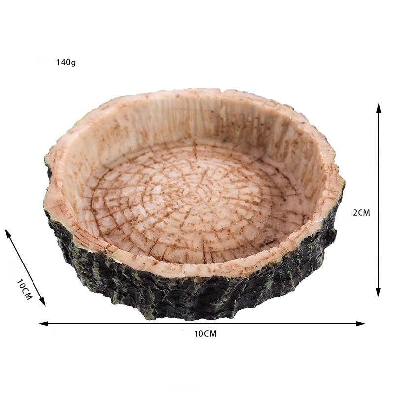 Aquarium Aquarium Landschap Reptiel Hout Vorm Feeder Kom Hars Niet-giftige Food Bassin Schildpad Schildpad Krabben Voor voeden