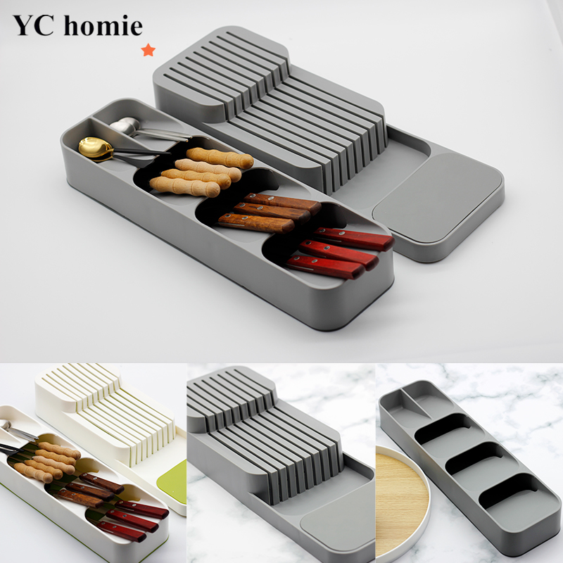Messer Halfter Hohe Menge PP Geschirr Schublade Organizer Fach Messer Utensil Gestell Universal- Messer Stand Organizer Küche Werkzeuge