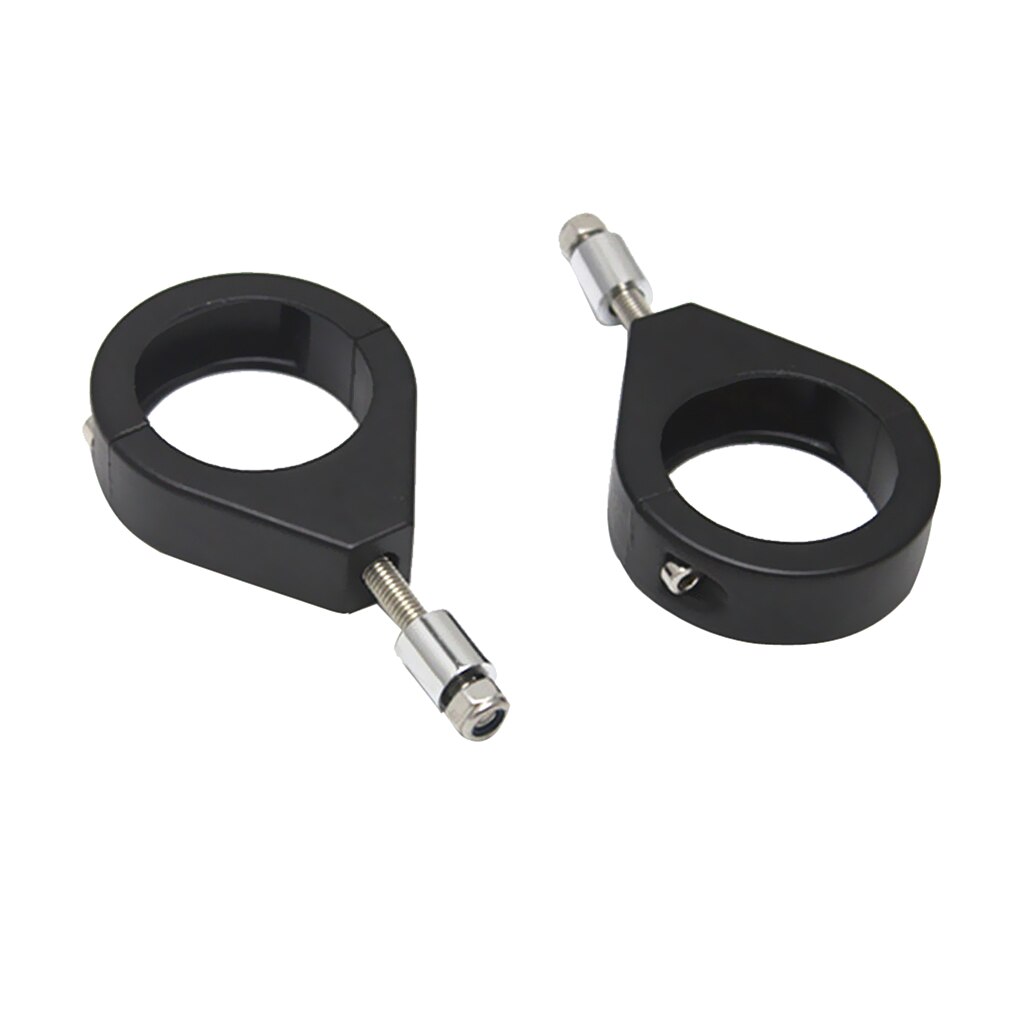 2X Mount Bracket 41mm Fork Tube Turn Signal Clamps for Harley Black