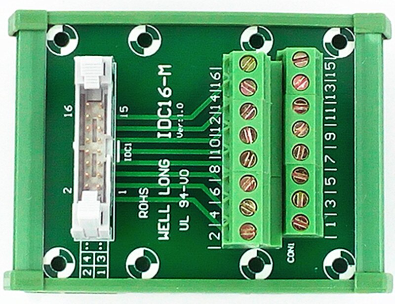 IDC-16 DIN Rail Mounted Interface Module.