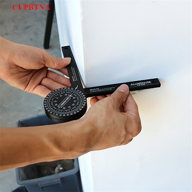 CUPBTNA 360 Degree Protractor Metal Angle Finder Goniometer Angle Ruler Stainless Steel Woodworking Tools Rotary Measuring Ruler