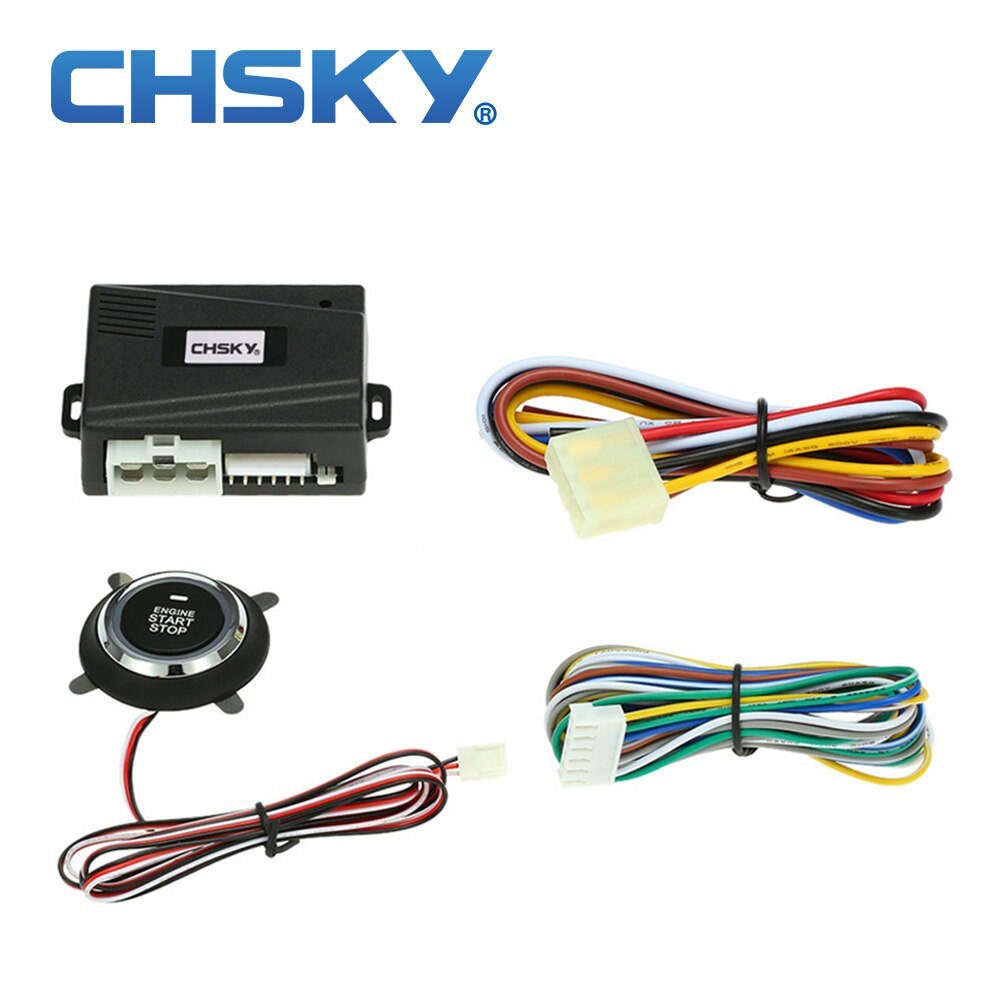 Chsky universal bilmotor start stopp trykknapp system auto start-stopp knapp bil alarm ekstern motor tenning start knapp