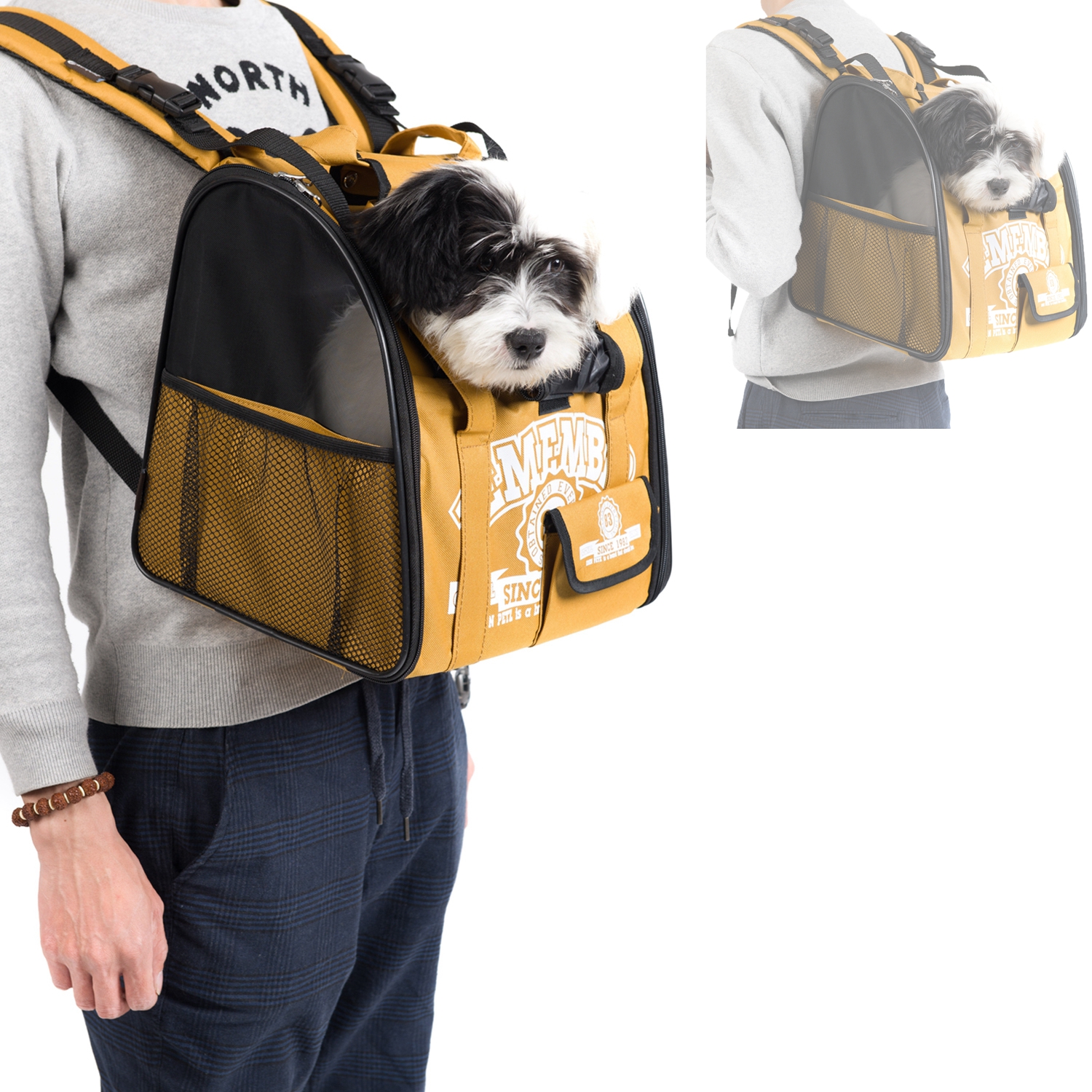 Kot plecak dla psa przewoźnik samochodowy torba podsiodłowa komfort transportu podwójne ramię podróży plecak na zwierzę