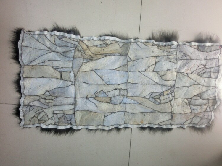 China Splicing Blauw Vossenbont Plaat/Vossenbont Huid Plaat/Zilver Vossenbont Plaat