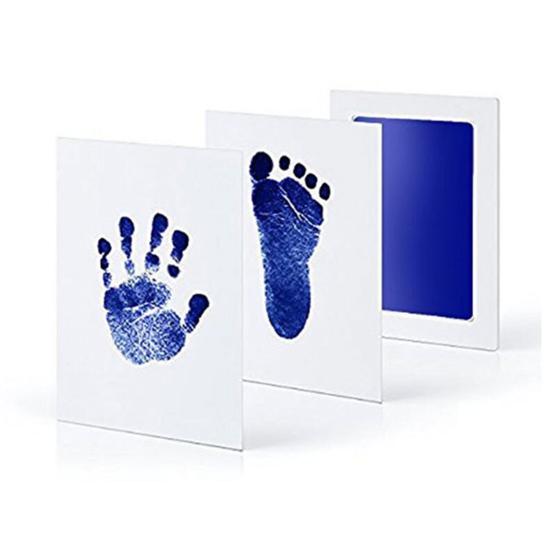 Baby Care Niet Giftig Baby Handafdruk Footprint Opdruk Kit Pasgeboren Voetafdruk Stempelkussen Baby Klei Speelgoed Baby souvenirs Cast: YW0479-2