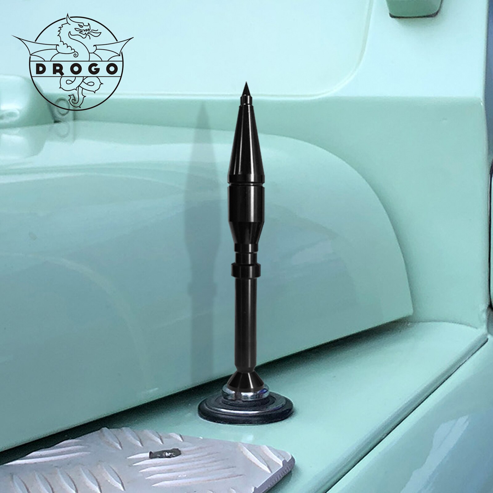 DROGO 5" MissileX Vervangende Antenne voor Dodge RAM 1500 1991 - Gepoedercoat Aluminium - Verbeterde FM/AM Radio Ontvangst