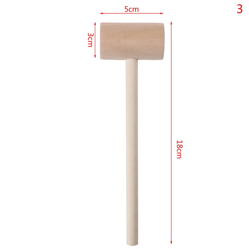 1Pcs Houten Hamer Mallet Carving Tool Lederen Craft Sieraden Maken Hamer Tool: 3