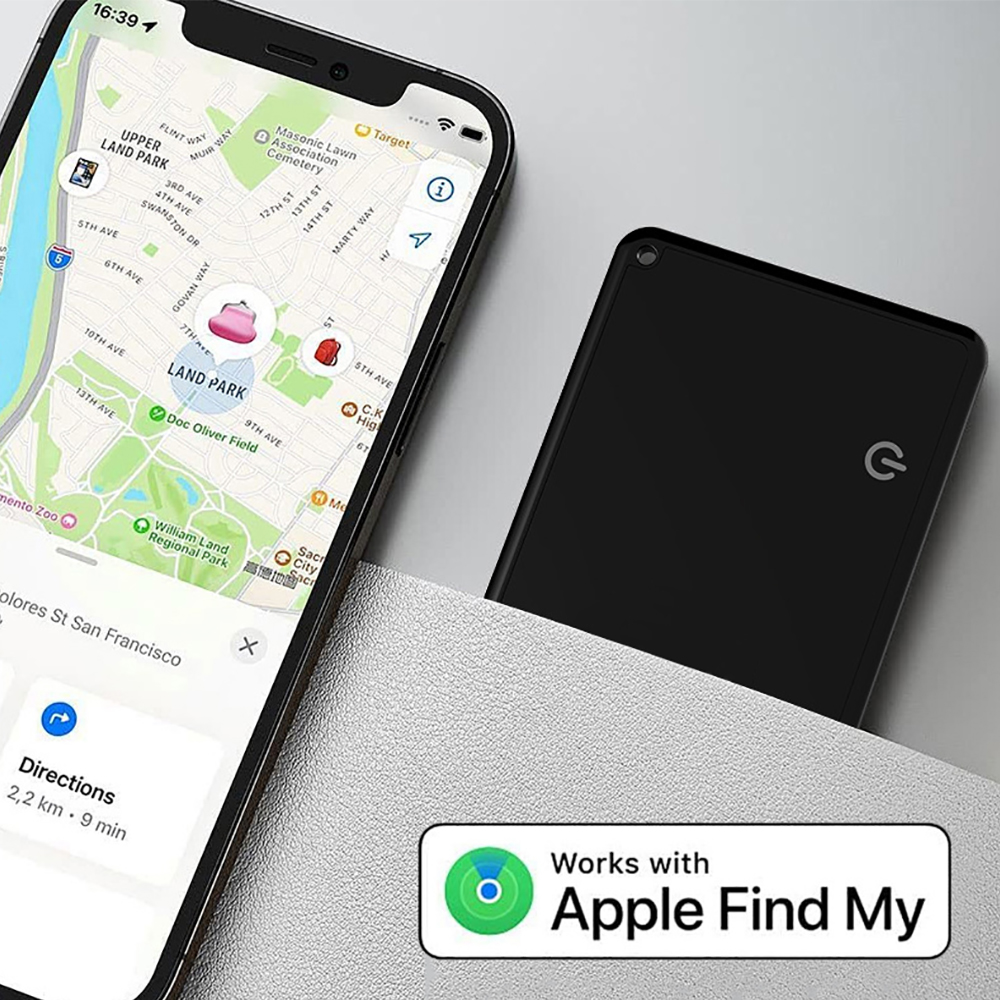 Trådløs frakt luft lommebok-kort ultratynn sporingsenhet til eple ios finn min med mfi-sertifiseringsnøkler koffert- og veskelokalisering