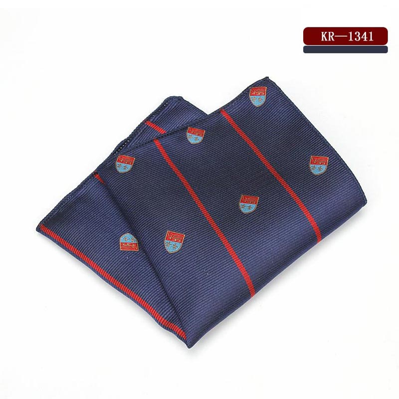 KR1328 Men's Polyester Silk Handkerchiefs Pocket Squares Mixed Patterns Jacquard for Suits Jackets Wedding Party Business: SFKR-1341