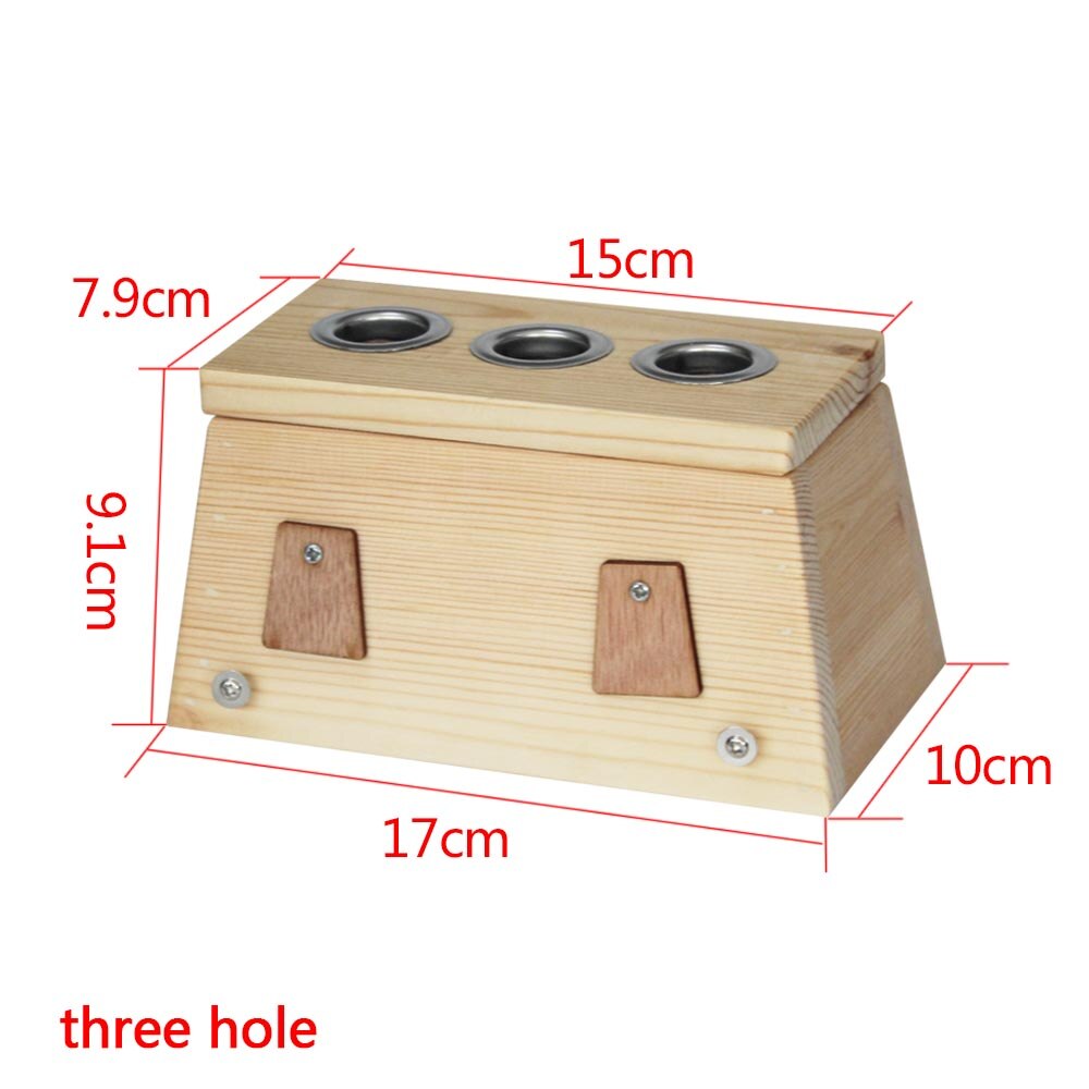 Individuals at home use wooden moxibustion boxes with one hole / two holes / three holes / four holes / six holes, insulated by: three hole