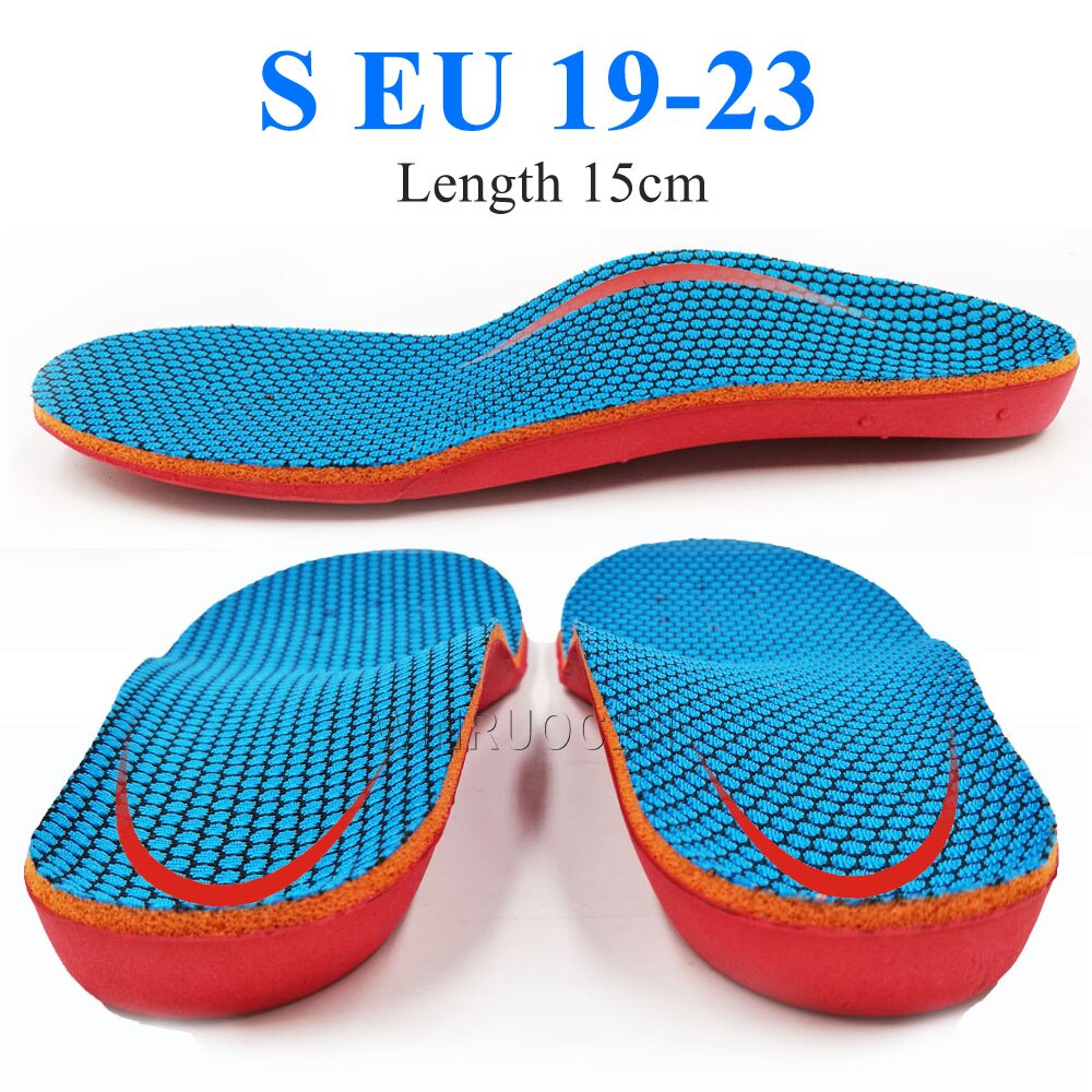 Eva Kids Kinderen Platte Voeten Correctie Arch Ondersteuning Inlegzolen Pads Correctie Gezondheid Voeten Zorg Insert Sportschoenen Pad Care Tool: Black