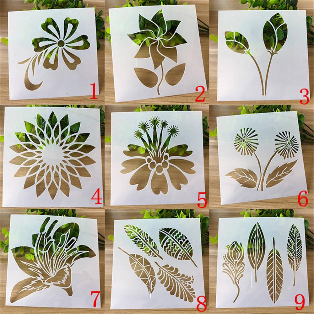 12 DIY Malerei Vorlage Hohl Graphics Home Wand Malerei Dekoration Sammelalbum Album Tagebuch Zeichnung Präge Schablonen