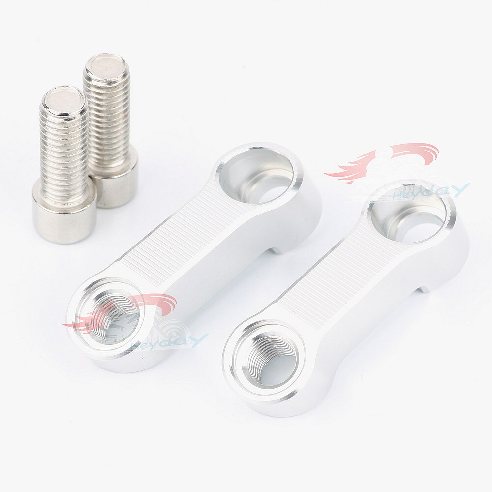 Soporte de aluminio CNC, Base de espejo retrovisor modificada, soporte extendido para KTM 450 SXF SMR 400/640 EXC 250 SX 125 990 ADVENTURE S: Plata